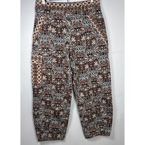 Anthropologie Corduroy Barrel Pants – Boho Paisley Print – High Rise size 8